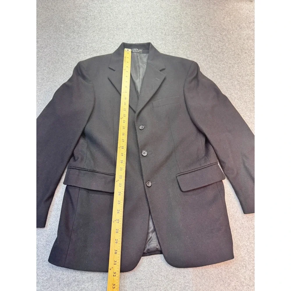 Gianfranco Ruffini Men's Blazer 38R Black Wool Cashmere Blend Italy‎ Classic Fit